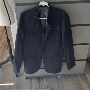 Calvin Klein Charcoal Military Field Jacket